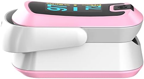 OLED Finger Pulse Oximeter, O2 Meter, Dual Color White/Pink