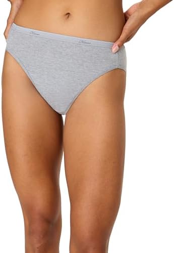 Hanes women's Hi-Cut Panties Pack, Lightweight Cotton Hi-Cuts, 6-Pack (Retired, Colors May Vary)