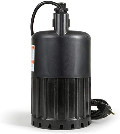 ECO-FLO Products SUP55 Manual Submersible Utility Pump, 1/4 HP, 1,980 GPH