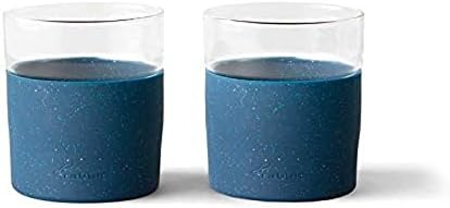 Rabbit Freezable Whiskey Glasses, 2 Count (Pack of 1), Speckled Navy