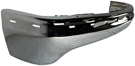 Chrome, Steel Front Bumper Impact Bar Fascia Compatible with 1999 2000 2001 2002 Chevy Silverado Pickup 99-02, GM1002376