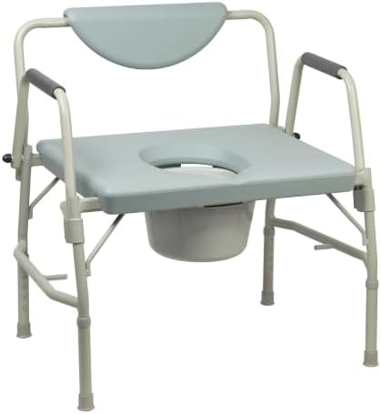 McKesson Heavy-Duty Bariatric Commode Chair with 12 qt, 23 1/4 in, 1 ct | Seat Width