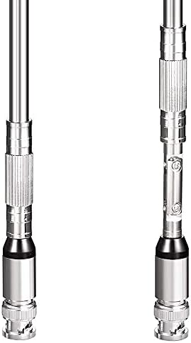 Bingfu 20-1300MHz Police Scanner Antenna 8 Section Telescopic BNC Male Compatible with Uniden Bearcat Whistler Radio Scanner Cobra Midland Portable