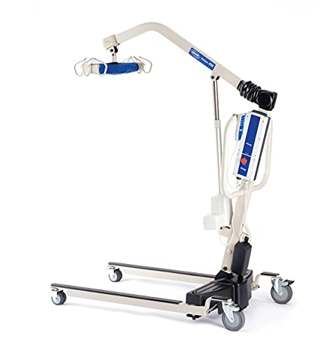 Invacare Reliant 450 Battery-Powered Patient Lift with Low-Base | 450 lb Capacity Power Lift | Includes 2 Batteries, Wall Charger, and Padded 6-Point Swivel Bar | Floor-to-High Bed Transfer