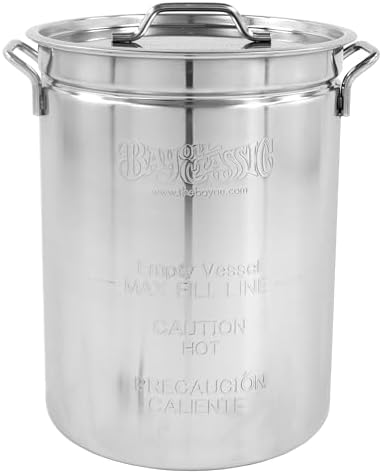 Bayou Classic 1118 32-qt Stainless Turkey Fryer Features Vented Lid Perforated Poultry Rack 12-in Stainless Fry Thermometer 2-oz Seasoning Injector
