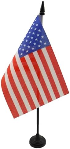 AZ FLAG Nicaragua Table Flag 4x6 in 100D Polyester Plastic Base | Indoor use Nicaraguan 15x10 cm desk flag stitched finish with reinforced edges with plastic pole