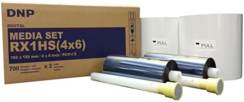DNP 4x6" Print Media for DS-RX1HS Dye Sub Printer, 700 Prints each Roll, 2 Rolls per Case (1400 Total)