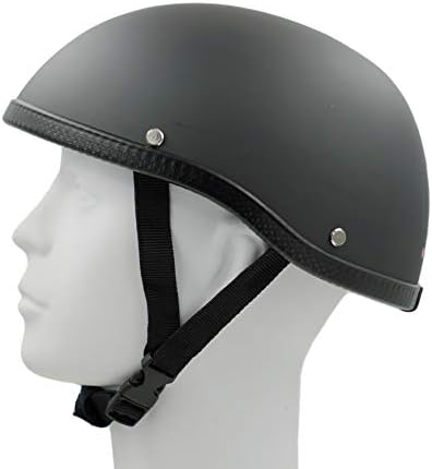 Classic ATV UTV Scooter Beanie Scull Cap Novelty (Non DOT) OSFM Flat Black