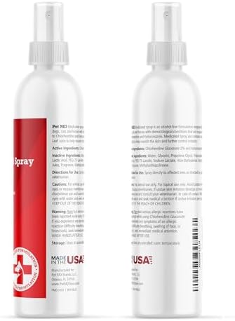 Pet MD Topical Spray for Dogs, Cats, and Horses - 8 oz | with Essential Fatty Acids, Aloe and Vitamin E