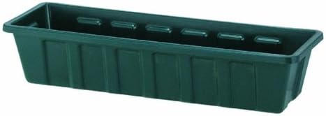 Root & Vessel Poly-Pro Plastic Flower Box Planter, White, 30-Inch