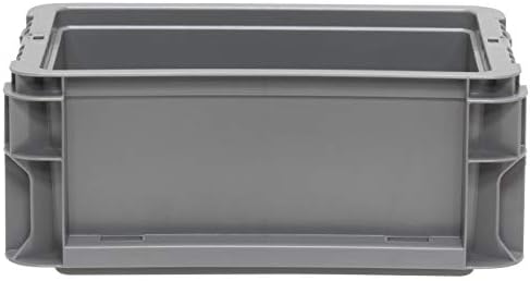 Buckhorn SW3215080201000 Plastic Straight Wall Storage Container Tote, (32-Inch x 15-Inch x 7-1/2-Inch), light grey