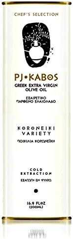 P.J. KABOS 2025/26 Harvest, Everyday Greek Extra Virgin Olive Oil, Kosher, Greece, Cold Extracted, 16.9 oz Tin, Koroneiki