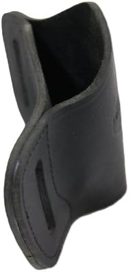 New Barsony Quick Slide Gun OWB Black Leather Holster for Compact 9mm 40 45 Pistols