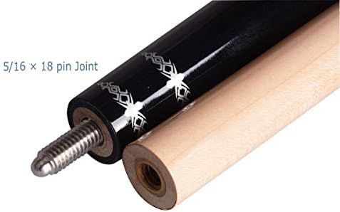 Ergonomic Design 58" Maple Pool Cue Stick Kit with Hard Case | 13mm Tip