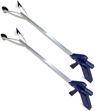 Blue Jay 30 Inch Reacher Grabber Tool with Rubber Suction Cups, Lightweight Long Arm Trash Picker Upper, Multipurpose Extending Reach Assist Stick, Mobility Aid for Seniors and Adults