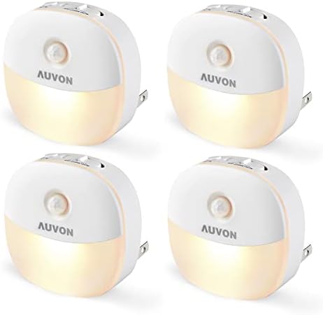AUVON Plug-in Night Light, Motion Sensor and Dusk to Dawn Sensor