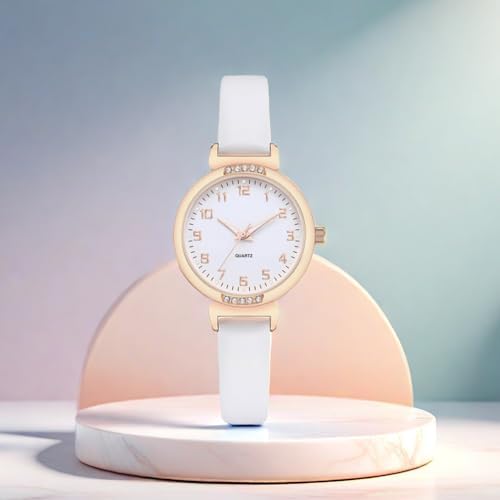 NUOVO Women's Silicone Sports Watch - Crystal Accented Leather Strap Analog Display