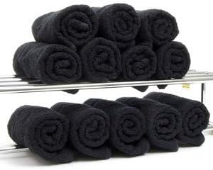 GREEN LIFESTYLE 24 Pack Black Pack Hand Towels 16 x 27 Premium Spa Quality, Super Soft and Absorbent for Gym, Pool, Spa, Salon and Home
