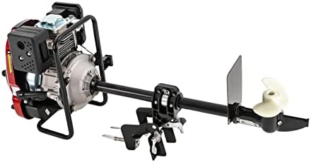 Outboard Boat Motor Air Cooled Gas Outboard Engine 360° Steering Pull Start Saltwater Outboard Boat Motor Fishing Boat Engine