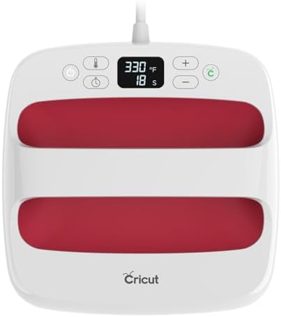 Cricut EasyPress 2-9 in x 9 in Heat Press - Heat Transfer Machine for T-Shirts, Tote Bags, Baby Clothes, Decor, & More - Easy to Use - Raspberry
