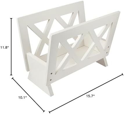 Frenchi Home Furnishing Contemporary Magazine Rack, white