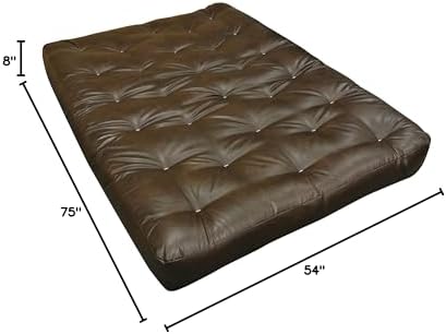 Gold Bond 8" Double Foam & Cotton Futon Mattress, Sage Microfiber, Full, Green