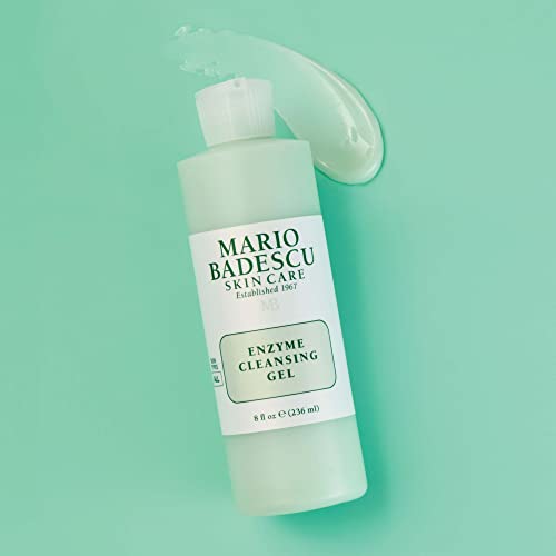 Mario Badescu Enzyme Cleansing Gel Face Wash, Oil-Free Facial Cleanser with Papaya Enzyme & Grapefruit Extract, Exfoliating Skin Care for All Skin Types, Removes Excess Oil & Impurities