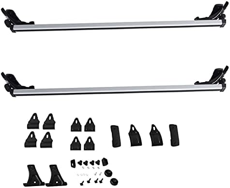 Universal 48 330LB Car Top Roof Cross Bar Luggage Cargo Carrier Rack w/ 3 Kinds Clamp Silver