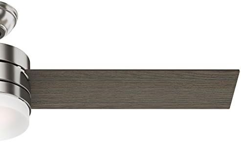 Hunter 54in Contemporary Ceiling Fan with Remote Control in Brushed Nickel (Renewed)