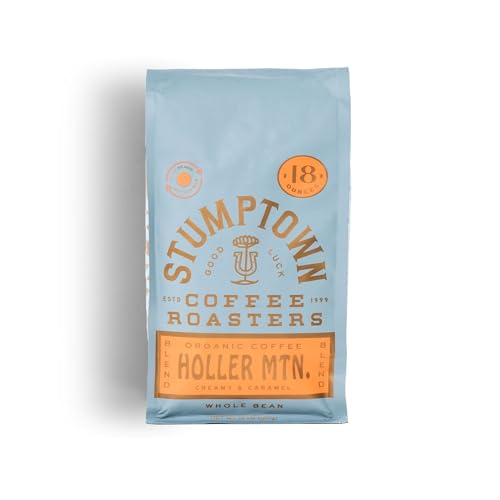 Stumptown Coffee Roasters, Medium Roast Organic Whole Bean Coffee, 100% Arabica Coffee - Holler Mountain 12 Ounce Bag with Flavor Notes of Citrus Zest, Caramel and Hazelnut