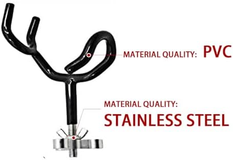 4PCS Sure Grip Steel 20 Degree Angle Rod Holder with Mounting Base Fishing Rod Holder for Boat, Ship, Yacht and More for Fishing Lovers