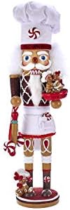 Kurt Adler 15.5-Inch Hollywood™ Gingerbread Chef Nutcracker | Free Standing Wooden Holiday Decoration