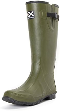 Duck and Fish 18 inches Green Rubber Hunting Boots