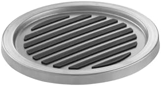 iDesign Forma Brushed Stainless Steel Drink Coasters for Home Counters, Kitchen, Dining Room, Living Room, Patio, Coffee Table, Set of 4, Black