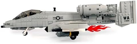 General Jim's A-10 Thunderbolt II Warthog Fighter Jet Building Blocks Set 931 Pieces Cold War Attack Aircraft Model Plane with Opening Cockpit