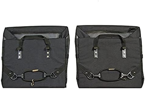 Omaha Bicycle Grocery Panniers – Foldable Bike Rack Bags & Basket for Groceries – Easy 3-Point Mounting System – Pair of Rear Bags for