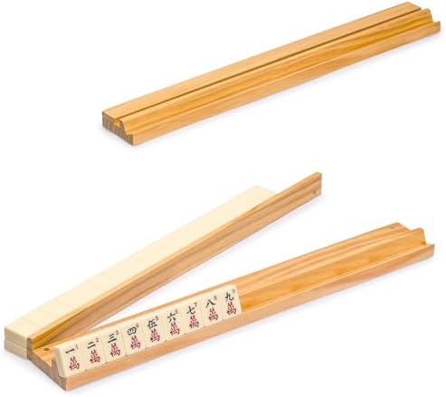 Yellow Mountain Imports American Mahjong Set, Chinoise with Soft Leatherette Case - Racks with Pushers, Scoring Coins, Dice, and Wind Indicator