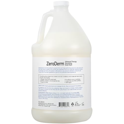 Ginger Lily Farms ZeroDerm Body Wash, 128oz, Fragrance Free