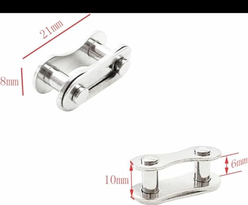 ORT Bike Master Links - Steel Connectors for Single Speed Chains, Reusable Coupling Links, Pack of 2 Black Masters