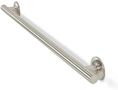 Seachrome 18-inch Coronado Designer Straight Bathroom Shower Grab Bar, Satin Stainless Steel, Brushed Nickel
