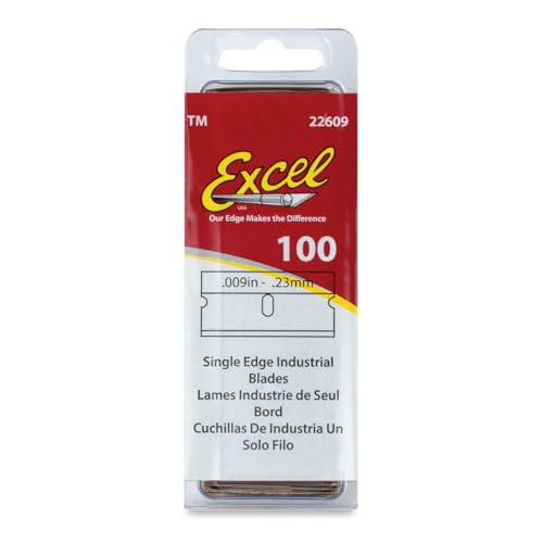 Excel Blades Single-Edge Razor Blade Pack - Pkg of 100