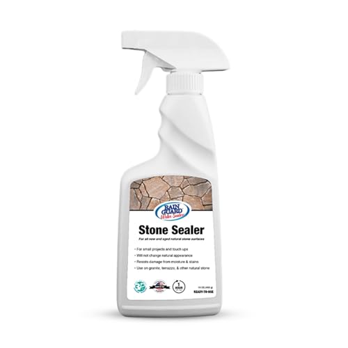 Rainguard Water Sealers Stone Sealer, Penetrating Protection Against Moisture Damage and Stains, for All Stone Surfaces, Silane/Siloxane Waterproofer, Natural Finish, Ready to Use, 5 Gallons | Silane Siloxane Waterproofer, Protects Against Moisture Damag…