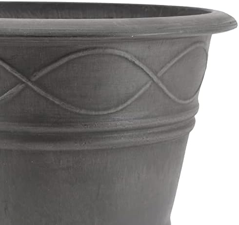 PSW Pot Collection Western Weave Planter Pot for Indoor and Outdoor Plants and Gardens, 14.5-inch, Taupe