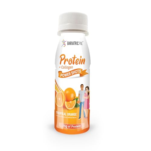 BariatricPal Ready-To-Drink 25g Whey Protein & Collagen Power Shots - Tropical Orange (6 Bottles)