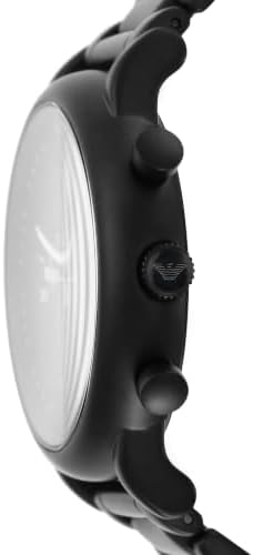 Emporio Armani Watch for Men, Chronograph Movement and 46 mm Case Size with Stainless Steel, Leather or Silicone Strap