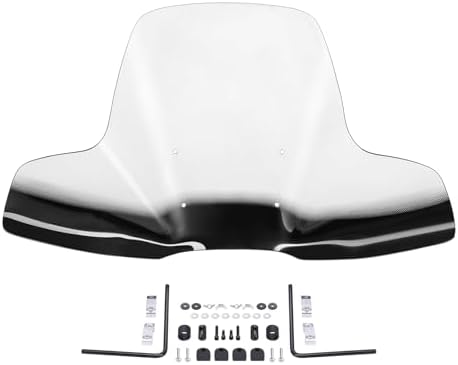 TCMT Motorcycle Large Windshields Clear Windscreen 7/8" 1" Handlebars Mounts Fit For Polaris Arctic Cat Honda Yamaha Can-Am Kawasaki ATVs
