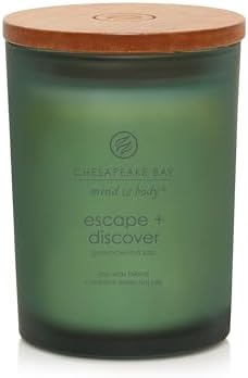 Chesapeake Bay Balance + Harmony Scented Candle Water Lily Pear Fragrance 50 Hours Burn Time Warm & Decorative Soy Wax Blend