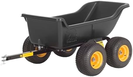 Polar TA1200 Tandem Axle Utility Trailer 1200 lb Capacity | 1200 lb Capacity, 15 Cubic Foot, TA1200, Wide Track Rubber Wheels, Black