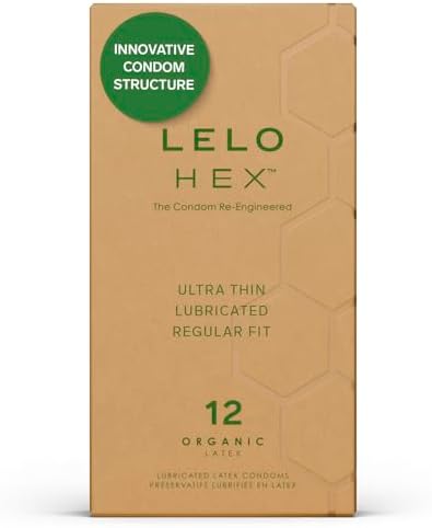 LELO HEX Original - Ultra Thin Condoms, Increased Strength, 12 Pack | This ultra thin condom offers increased strength without reducing sensation, for comfortable, reliable protection.