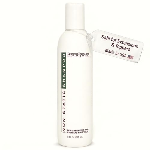 Non Static Shampoo for Synthetic & Human Hair Wigs, Hairpieces - 8 Fl Oz